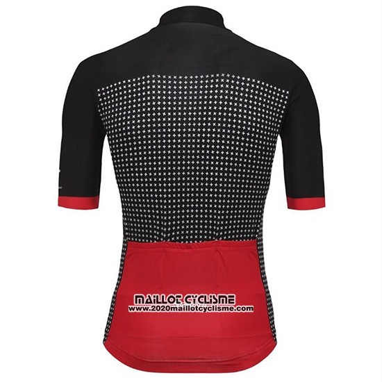 2018 Maillot Ciclismo Tour DE Suisse Helvetia Noir Rouge Manches Courtes et Cuissard
